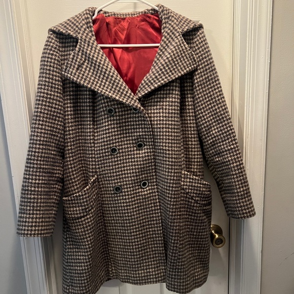Vintage Houndstooth Women's Coat - Picture 1 of 6